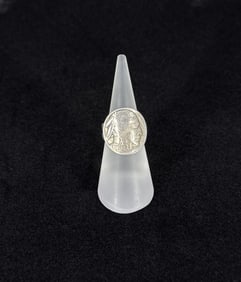 Navajo Sterling Silver Buffalo Nickel Ring