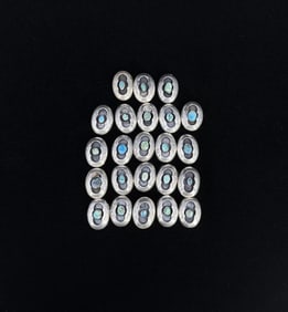 Navajo Sterling Turquoise Squash Blossom Pieces