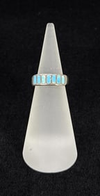 Sterling Silver Turquoise Block Ring