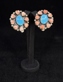 DM Lee Navajo Sterling Turquoise Earrings