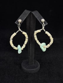 Zuni Heishi Turquoise Earrings
