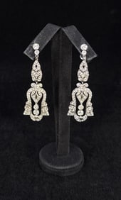 Ciro Art Deco Chandelier Costume Earrings