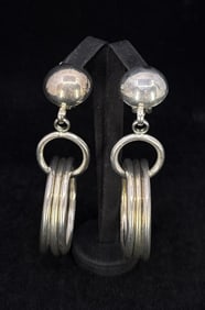 Minimalist Modernist Hoop Earrings