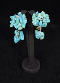 Turquoise Nugget Earrings
