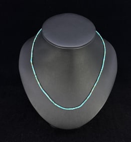 Santo Domingo Rolled Turquoise Necklace