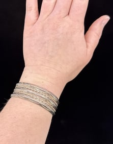 Navajo Sterling Silver Twisted Bracelet