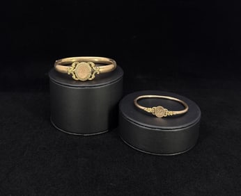 Victorian Bates and Bacon Gold Filled Bracelets