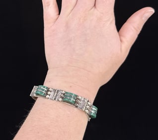 .800 Mexican Silver Panel Bracelet