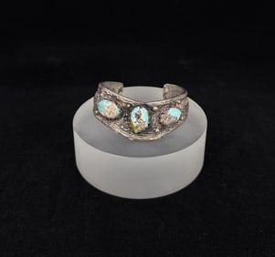 Navajo Sterling Silver Turquoise Bracelet