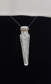 Sterling Silver Crystal Lay Down Perfume Bottle
