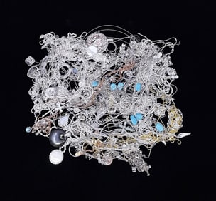 Large Group of Assorted Sterling Silver Jewelry