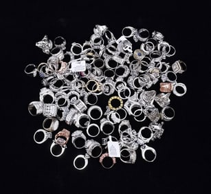 Group of Sterling Silver Rings