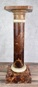 Regency Alabaster Column Pedestal Stand