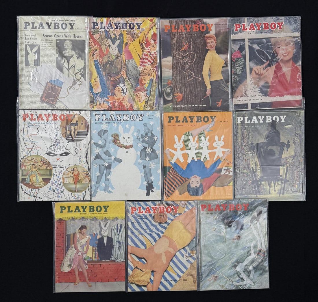 1955 Playboy Magazine Full Year Run (1 of 5)