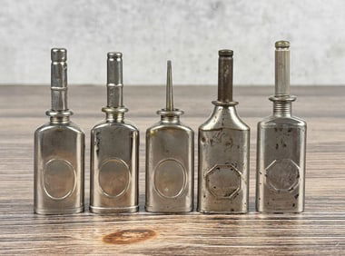 Antique Thumb Press Oil Cans