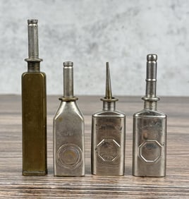 Antique Thumb Press Oil Cans