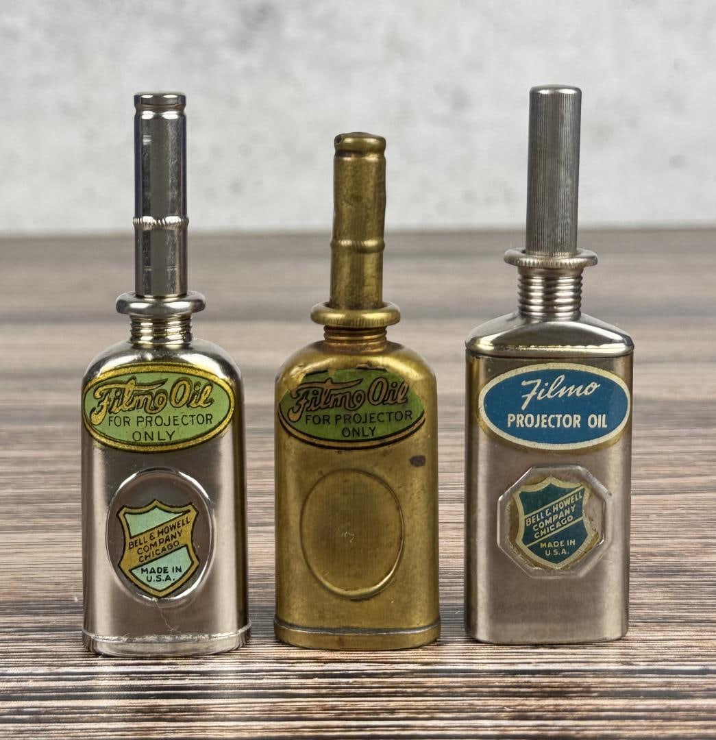 Filmo Projector Thumb Press Oil Cans: Nice grouping