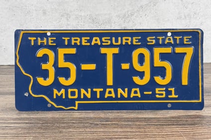 1951 Montana License Plate