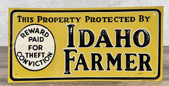 Idaho Farmer Stockman Protective Service Sign