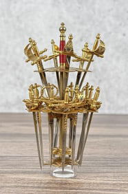 Spanish Cocktail Skewer Swords & Holder
