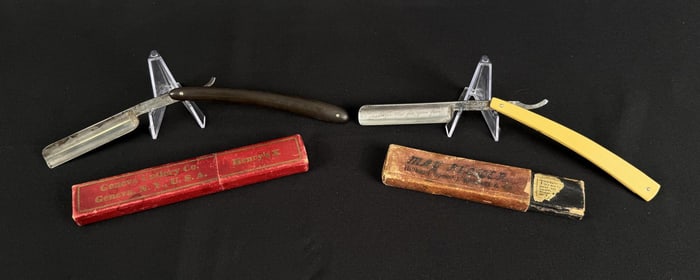 Pair Of Antique Straight Razors