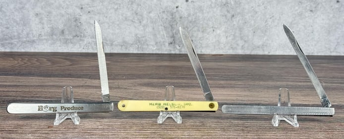 Group of Melon Produce Pocket Knives