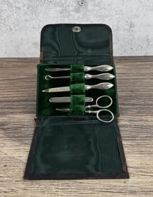 English Sterling Silver Handle Manicure Set
