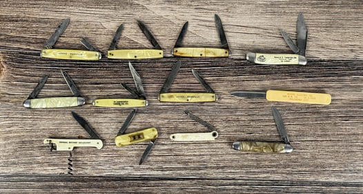 Collection of Advertising Pocket Knives