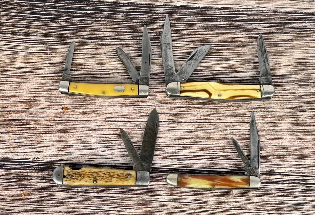 Collection of Antique Pocket Knives: Nice grouping. Schrade, Camillus, Western.
