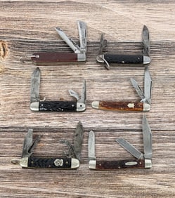 Collection of Scout Camp Pocket Knives