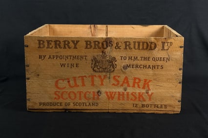 Cutty Sark Whisky Wood Shipping Crate