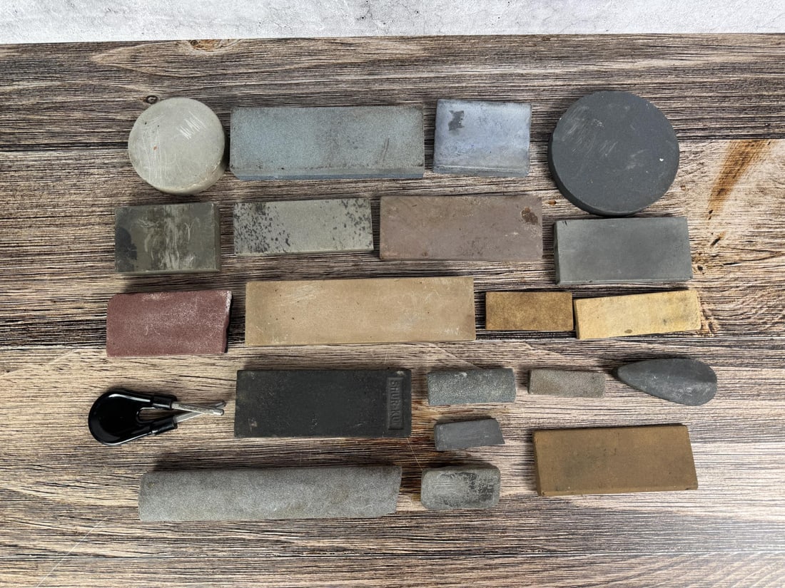 Collection of Sharpening Hone Stones: Nice grouping of wet and dry stones.
