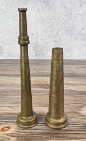 Pair of Antique Brass Fire Nozzles
