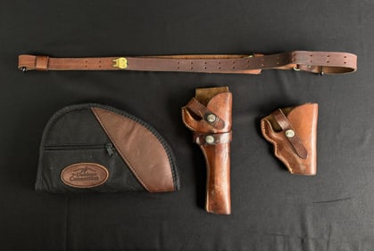 Hunter Leather Holster Sling Pistol Case