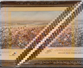 Anheuser Busch Custer's Last Stand Lithograph