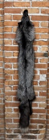Beautiful Ranch Silver Fox Fur Pelt Taxidermy