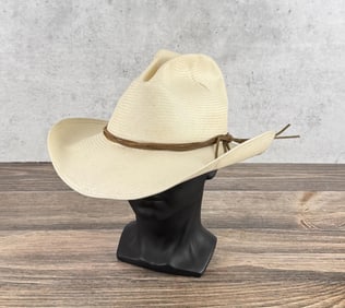 John B Stetson Gus Straw Montana Cowboy Hat