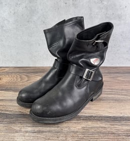 Red Wing Shoes Leather Motorcycle Boots 968