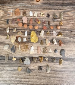 Ancient Native American Indian Arrowheads Tools