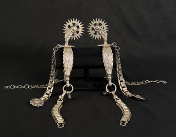 Brazilian Silver Eberle Cowboy Gaucho Spurs