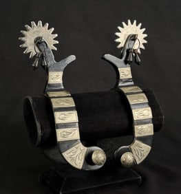 Showman Black Steel Jingle Bob Cowboy Spurs