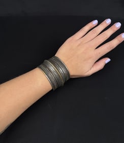 Persian Silver Plate Cuff Bracelet