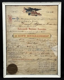 Andersonville Survivors Association Certificate
