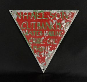 NH Nelson Cut Bank Montana Water Hauling Sign