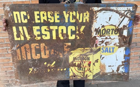 Morton Salt Increase Your Livestock Metal Sign