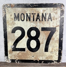 Montana US Highway 287 Yellowstone Park Sign