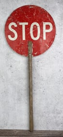 Montana Road Construction Slow Stop Metal Sign