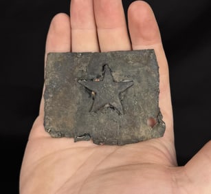 Civil War Confederate Texas Star Belt Buckle