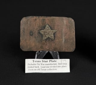 Civil War Confederate Texas Star Belt Buckle