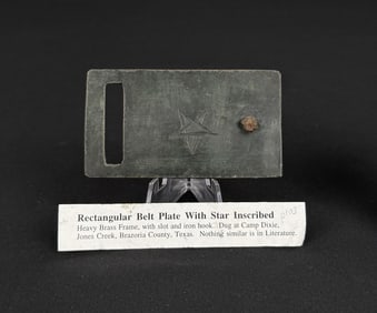 Civil War Confederate Texas Star Belt Buckle